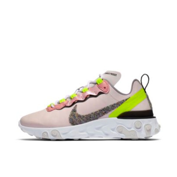 Nike React Element 55 运动鞋 粉黑黄