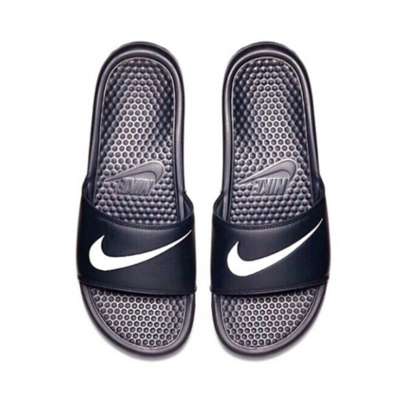 Nike Benassi Jdi 透气休闲鞋 黑/白大勾