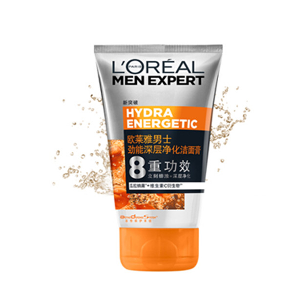 欧莱雅（LOREAL）男士劲能深层净化洁面膏100ml