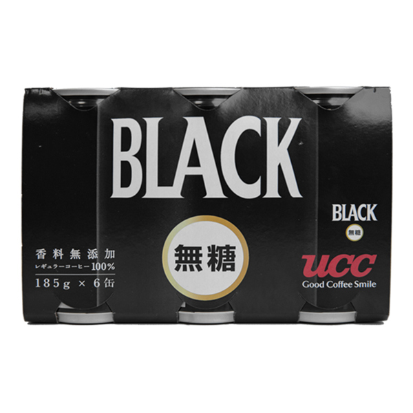 UCC 悠诗诗 无糖黑咖啡饮料 185ml*6