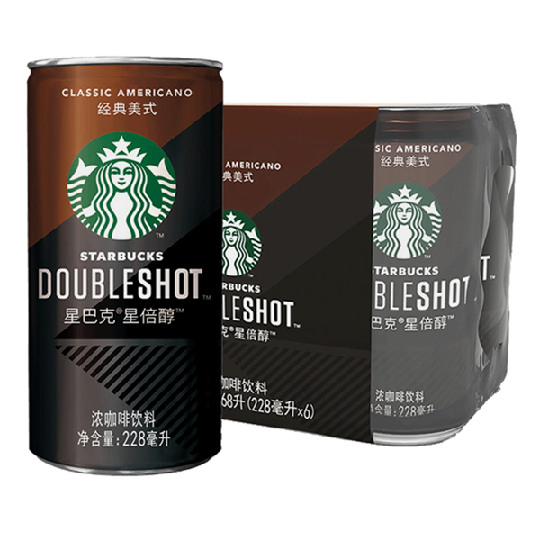 星巴克 星倍醇浓咖啡饮料 228ml*6罐
