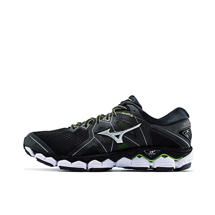 【最后冲刺】Mizuno Wave Sky 2 跑步鞋 黑灰绿