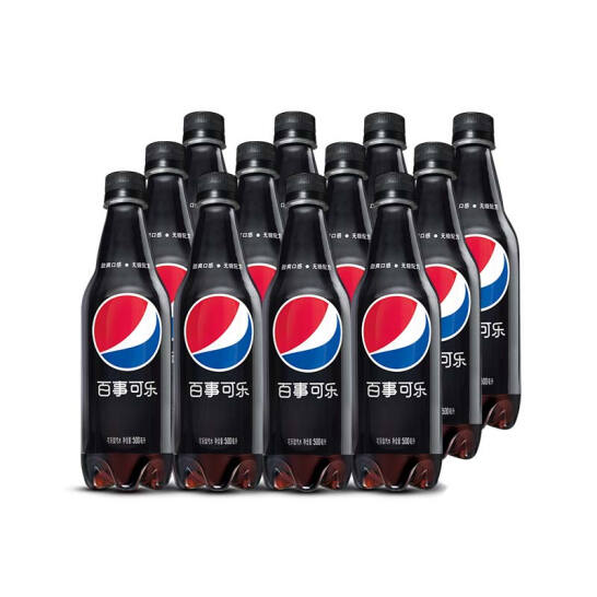 百事可乐 无糖碳酸饮料 500ml*12瓶*2件