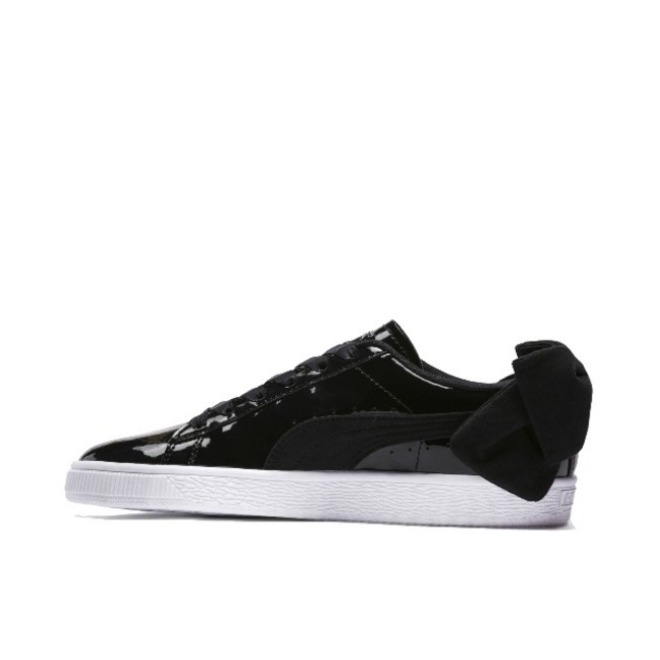 Puma Basket Bow 黑白漆皮
