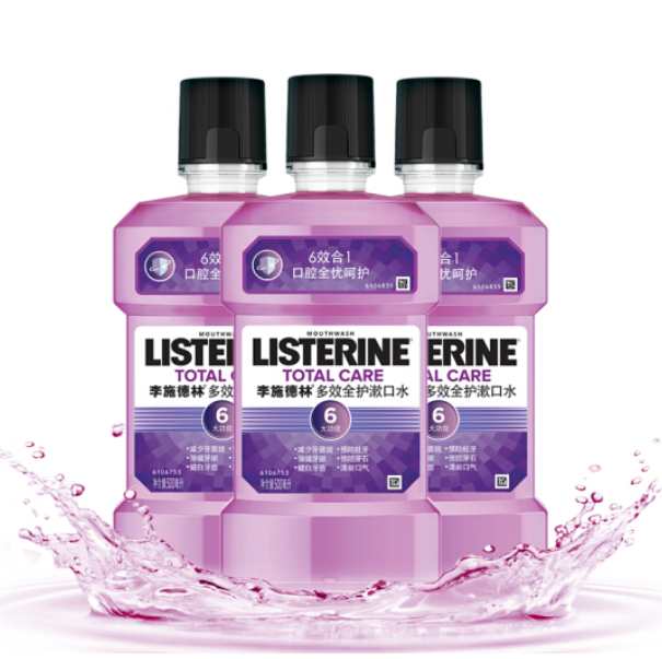 李施德林（Listerine）漱口水 多效全护 500mL*3瓶装