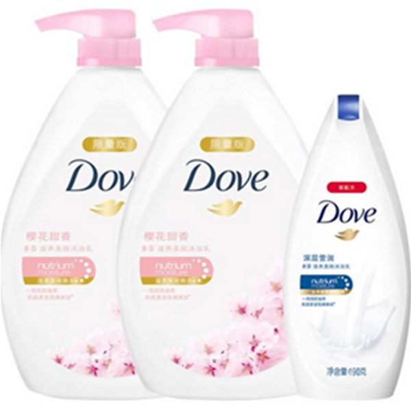 Dove/多芬櫻花甜香滋養(yǎng)美膚沐浴乳1KGx2+190ml