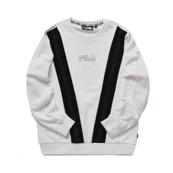 【狂欢吾折天】FILA 针织V字串标套头卫衣