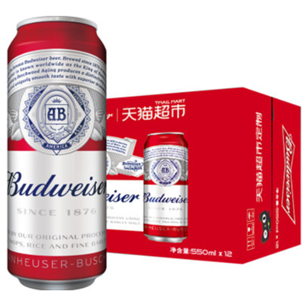 Budweiser/百威小麥醇正啤酒550ml*12聽