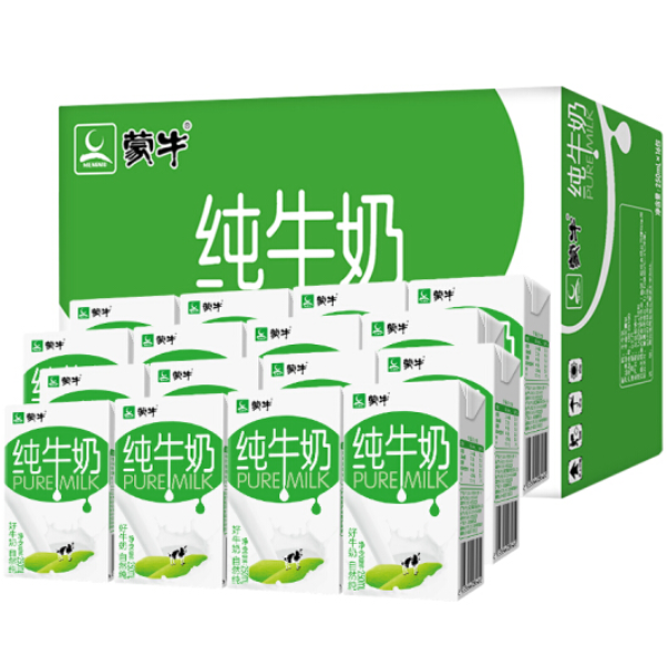 蒙牛 纯牛奶 PURE MILK 250ml*16 礼盒装