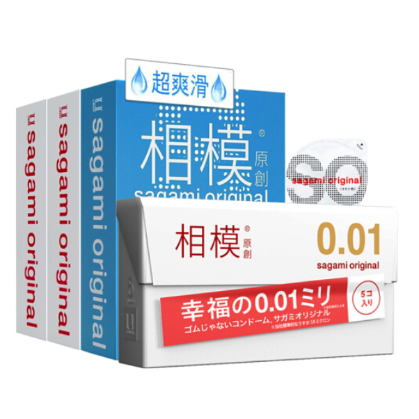 相模超值15片装 幸福001五片装避孕套+002超爽滑三片装