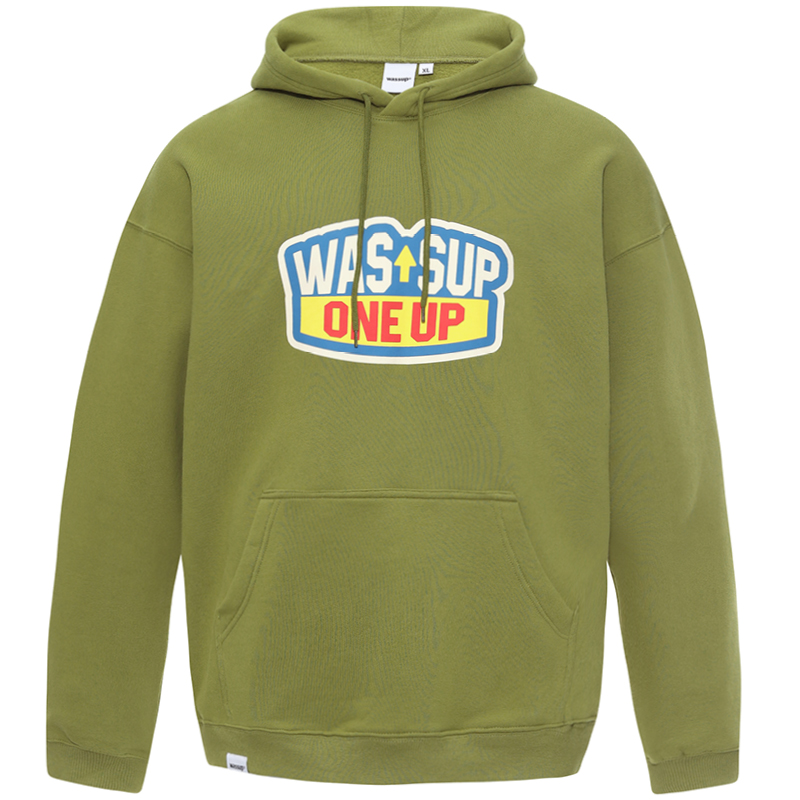 【年货节 限时抢购】WASSUP 19AW英文印花连帽衫卫衣