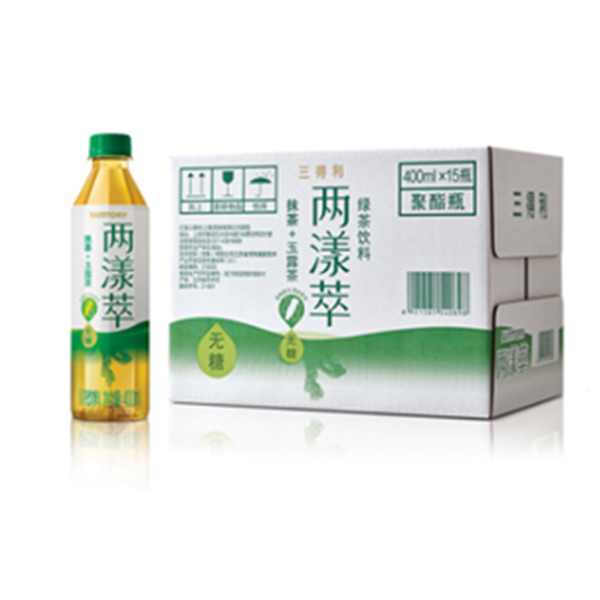 三得利 兩漾萃綠茶（無糖）400ml*15瓶