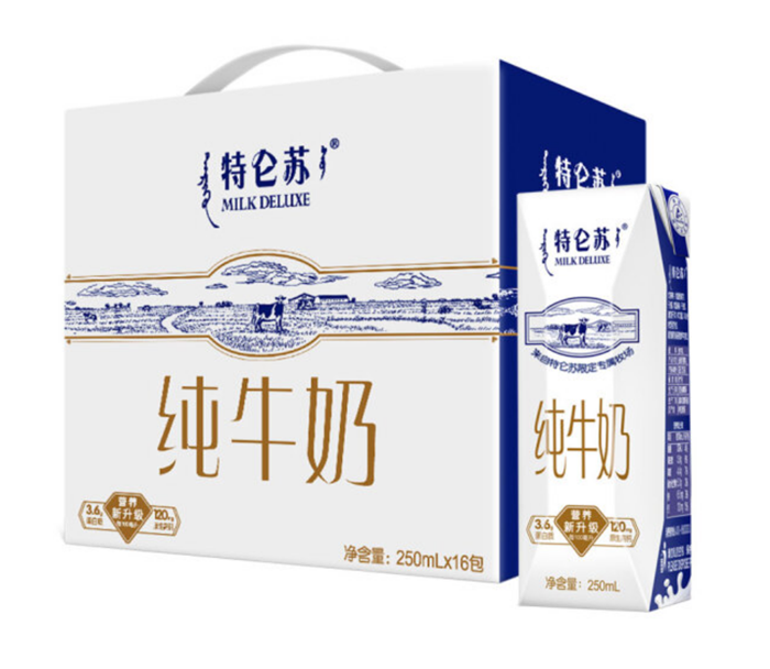 蒙牛 特仑苏 纯牛奶 250ml*16 礼盒装