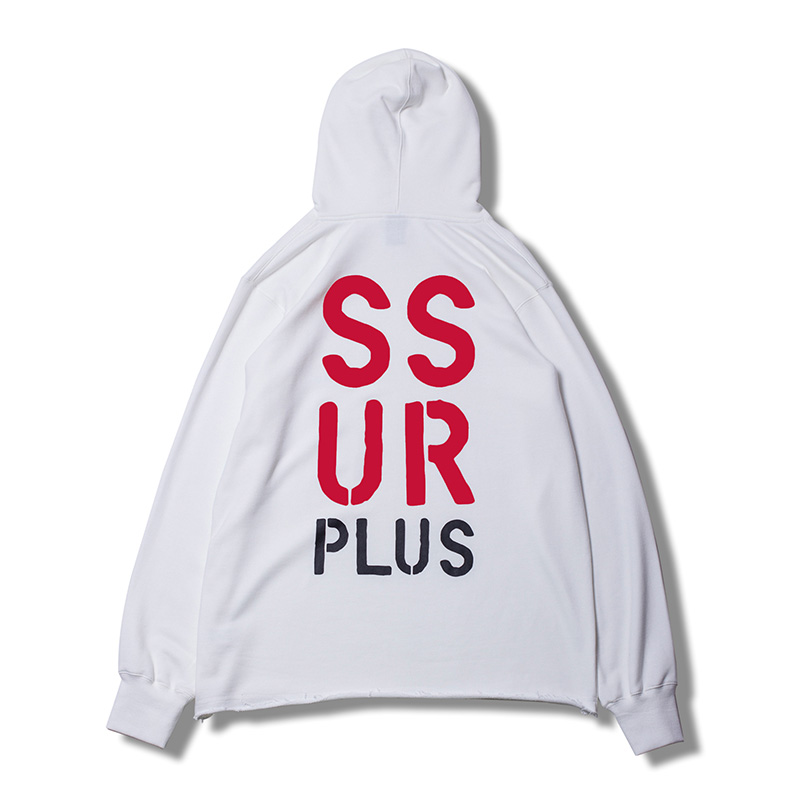 SSUR PLUS 背后大logo休闲连帽卫衣