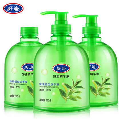 好迪 绿茶香型 洗手液 500ml*3瓶