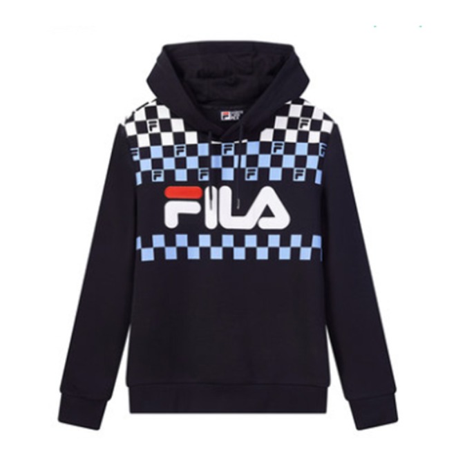 【優(yōu)惠促銷】FILA  2019AWLOGO復(fù)古格紋衛(wèi)衣