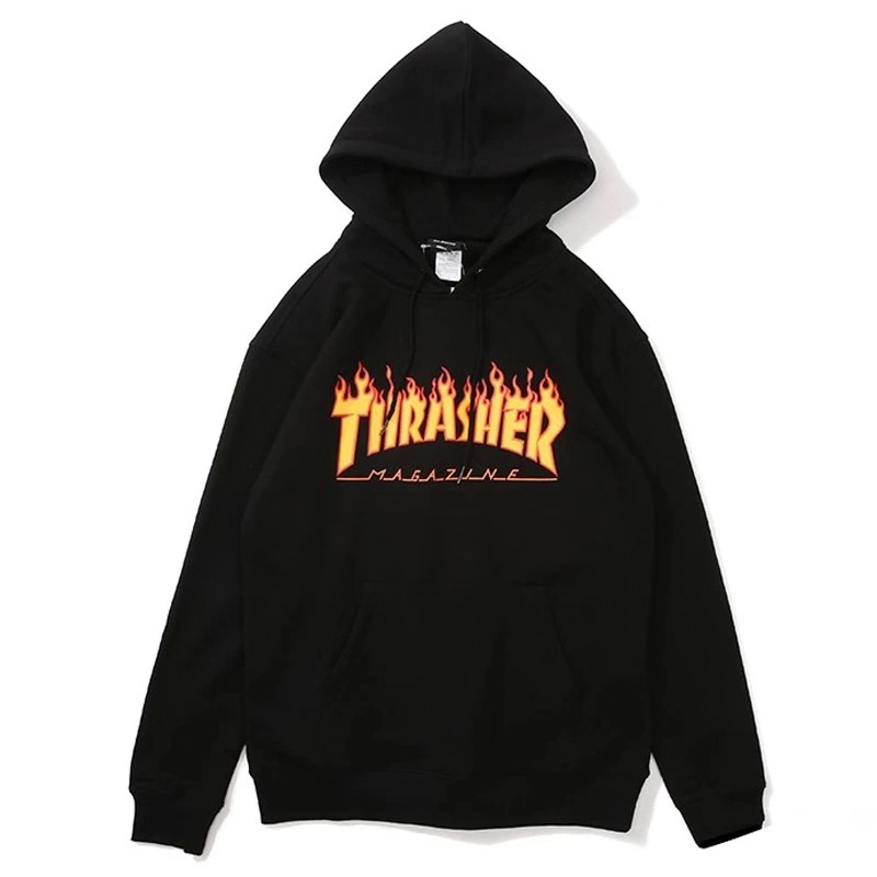 【限时2件9折】Thrasher 日版经典胸前火焰logo连帽卫衣