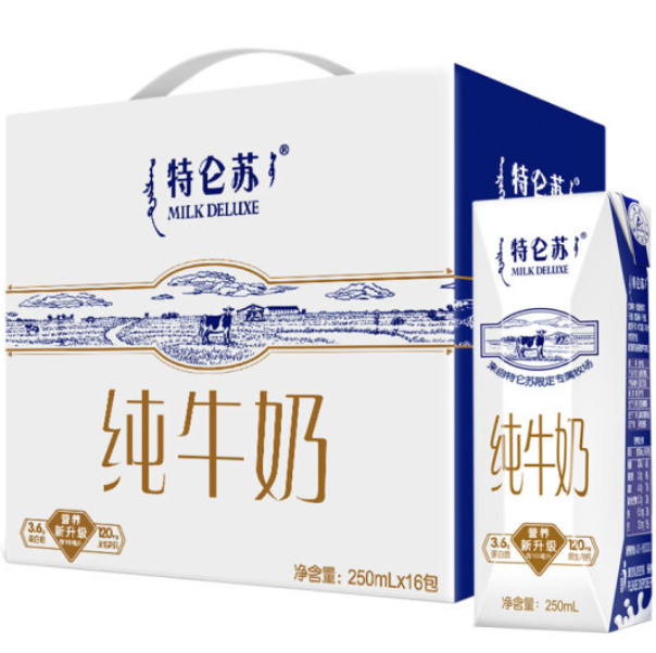 蒙牛 特仑苏 纯牛奶 250ml*16 礼盒装