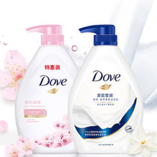 Dove多芬 深层+樱花滋养沐浴露 680g*2