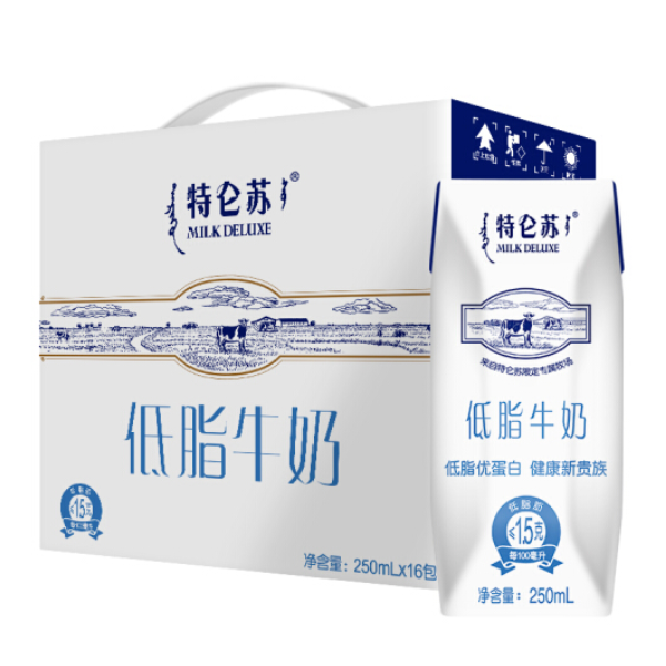 蒙牛 特仑苏 低脂牛奶 250ml*16 礼盒装