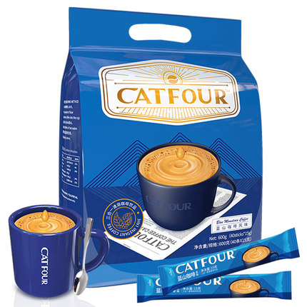 【天猫38节】Catfour 蓝山风味三合一速溶咖啡 40条