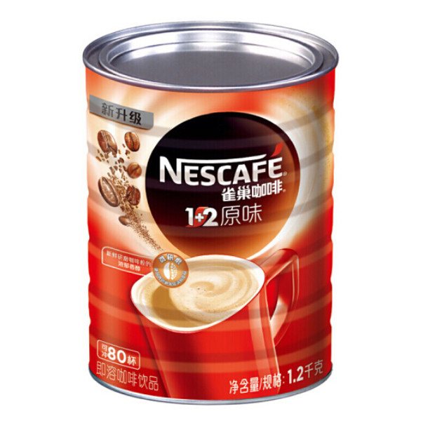 雀巢Nestle 三合一速溶咖啡 1+2原味微研磨 罐裝1.2kg