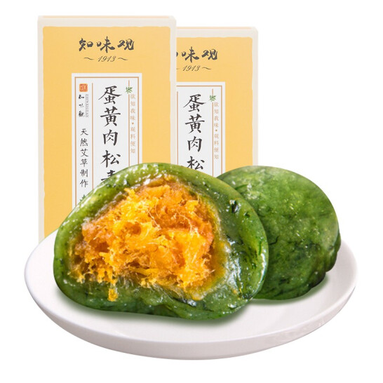 知味观 蛋黄肉松艾草青团 320g