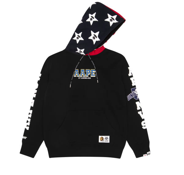 【ITeSHOP感谢折】Aape Logo 印花拼色连帽卫衣