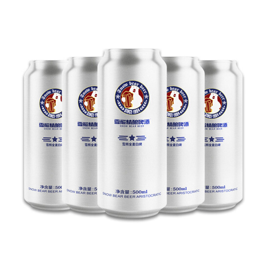 雪熊 精酿啤酒全麦白啤500ml*12听