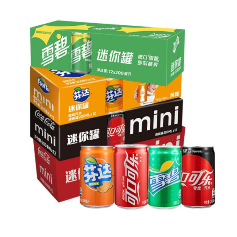 ​可口可乐 迷你罐饮料组合汽水200ml*12罐