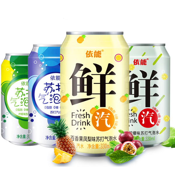 依能 含气苏打气泡水 330ml*6听