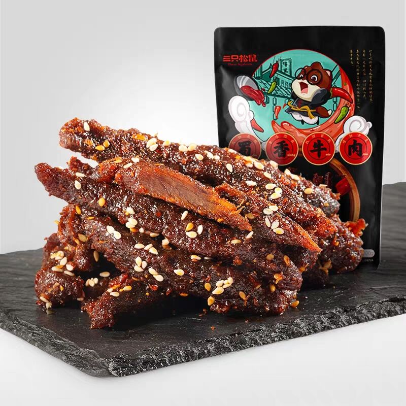 【三只松鼠_蜀香牛肉100gx2】特產(chǎn)零食小吃熟食牛肉干醬牛肉麻辣