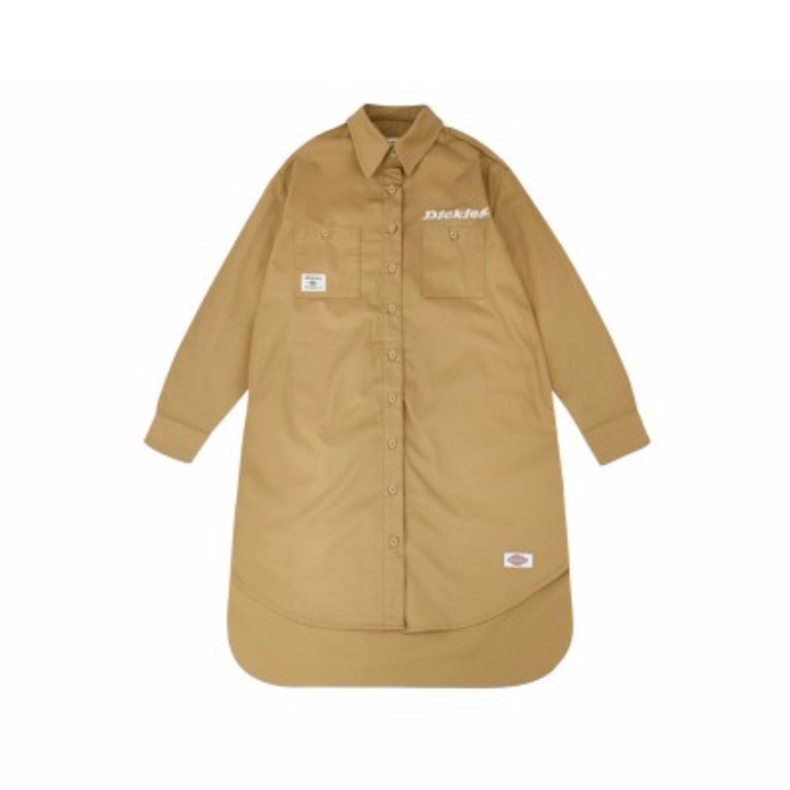 【天猫新风尚】Dickies 休闲绣花工装风长款衬衣