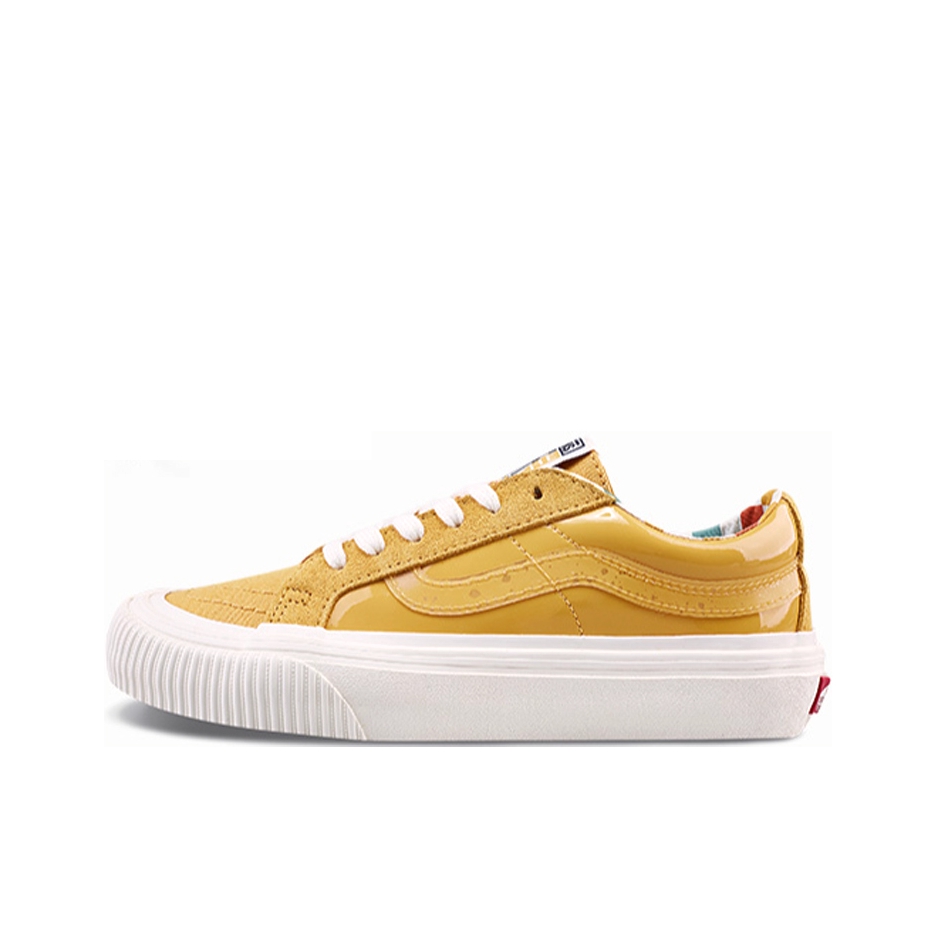 推荐商品：Vans/范斯 SK8-Low 板鞋 防滑耐磨舒适减震潮流拼接百搭休闲复古风帅气高街运动简约风薄底 Karina联名/黄色