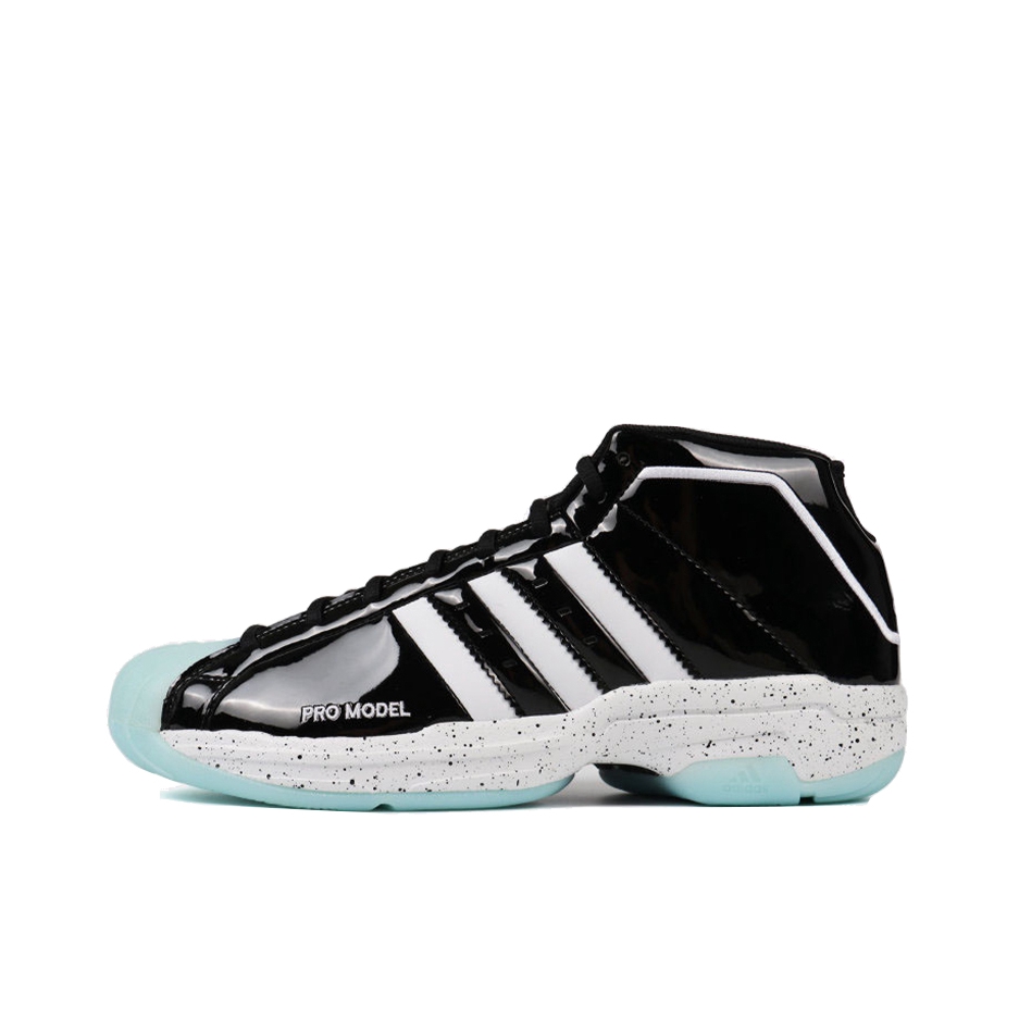 推荐商品：adidas Pro Model 2G 篮球鞋 实战训练减震防滑耐磨 黑/浅蓝