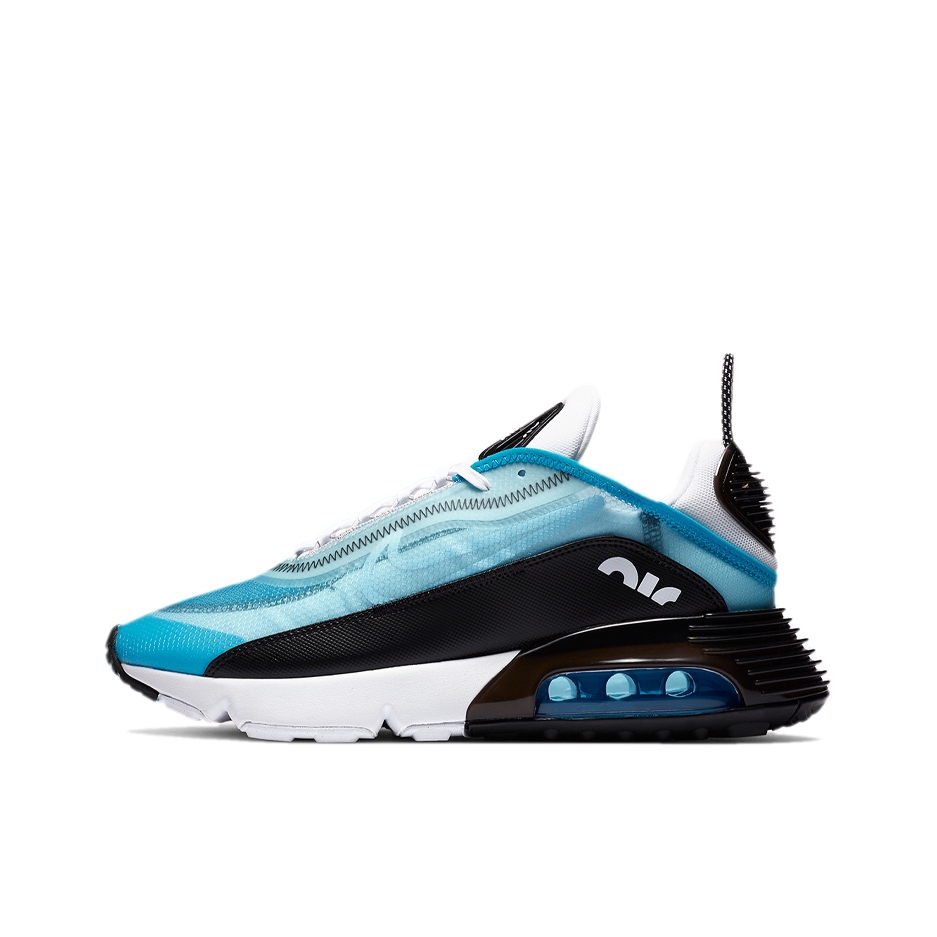 推荐商品：Nike Air Max 2090 跑鞋 缓震耐磨轻便透气潮流休闲舒适织物运动圆头回弹 White/Blue/Black 蓝白黑