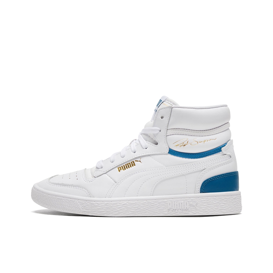 推荐商品：Puma/彪马 Ralph Sampson 板鞋 经典复古防滑耐磨减震透气防水垫 白色/蓝色