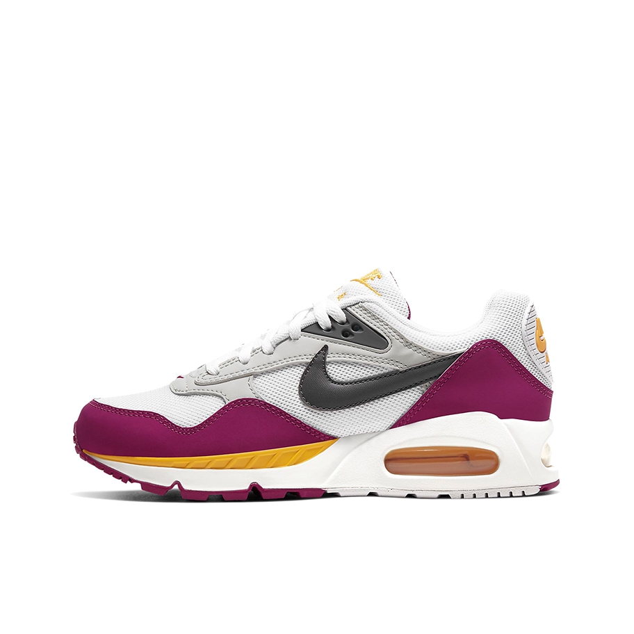 推荐商品：Nike Air Max Correlate 跑鞋 减震回弹防滑耐磨轻便透气运动织物复古气垫  White/Dark Grey/University Gold/Rave Pink 白红黄