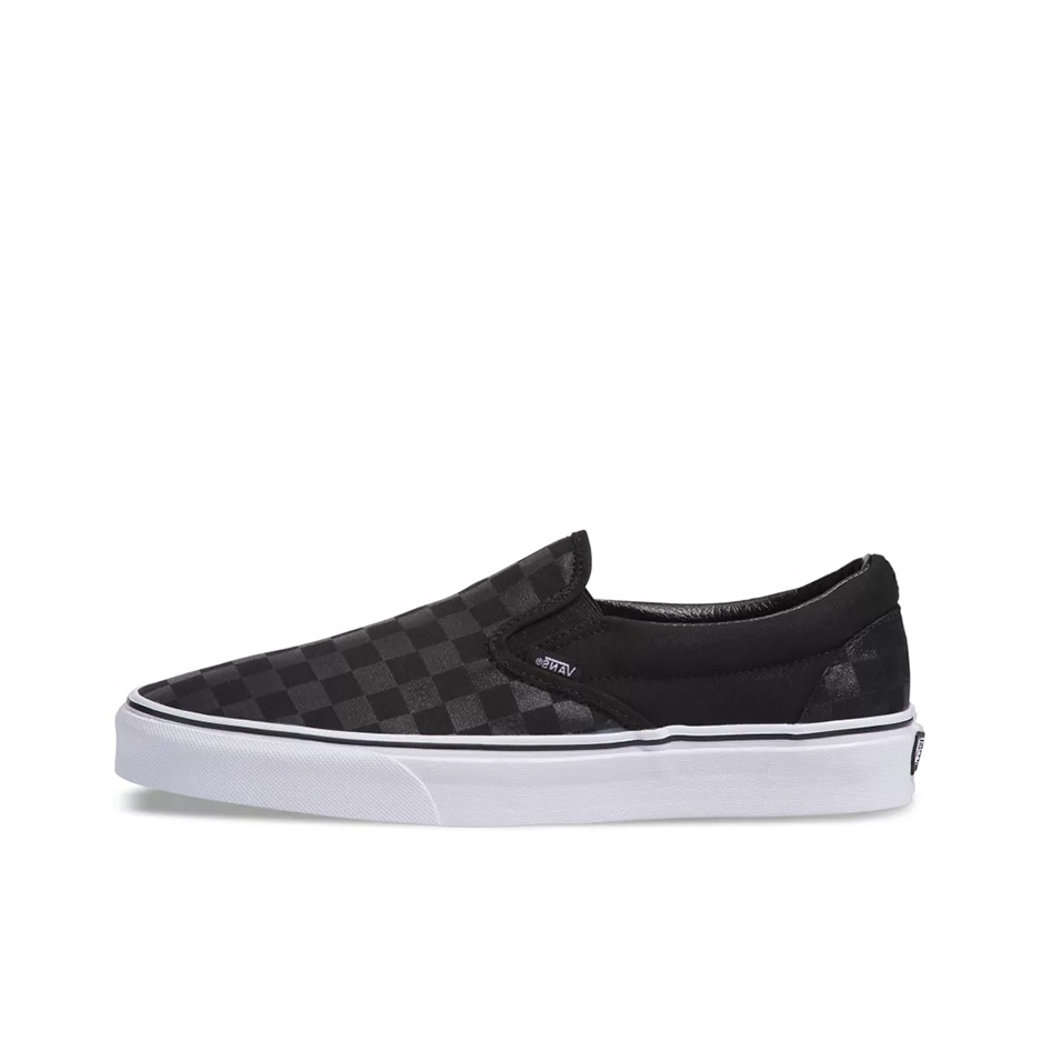 推荐商品：Vans/范斯 Classic Slip-on 防滑 简约 棋盘格 一脚蹬 百搭 休闲 帆布鞋 Checkerboard/Black 黑灰网格