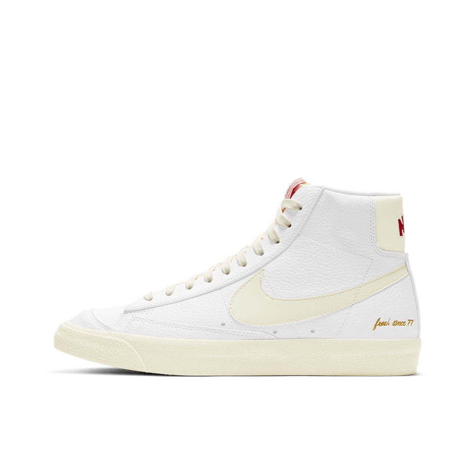 推荐商品：Nike Blazer 板鞋 经典复古防滑舒适百搭 Popcorn 中帮/白色/椰奶色