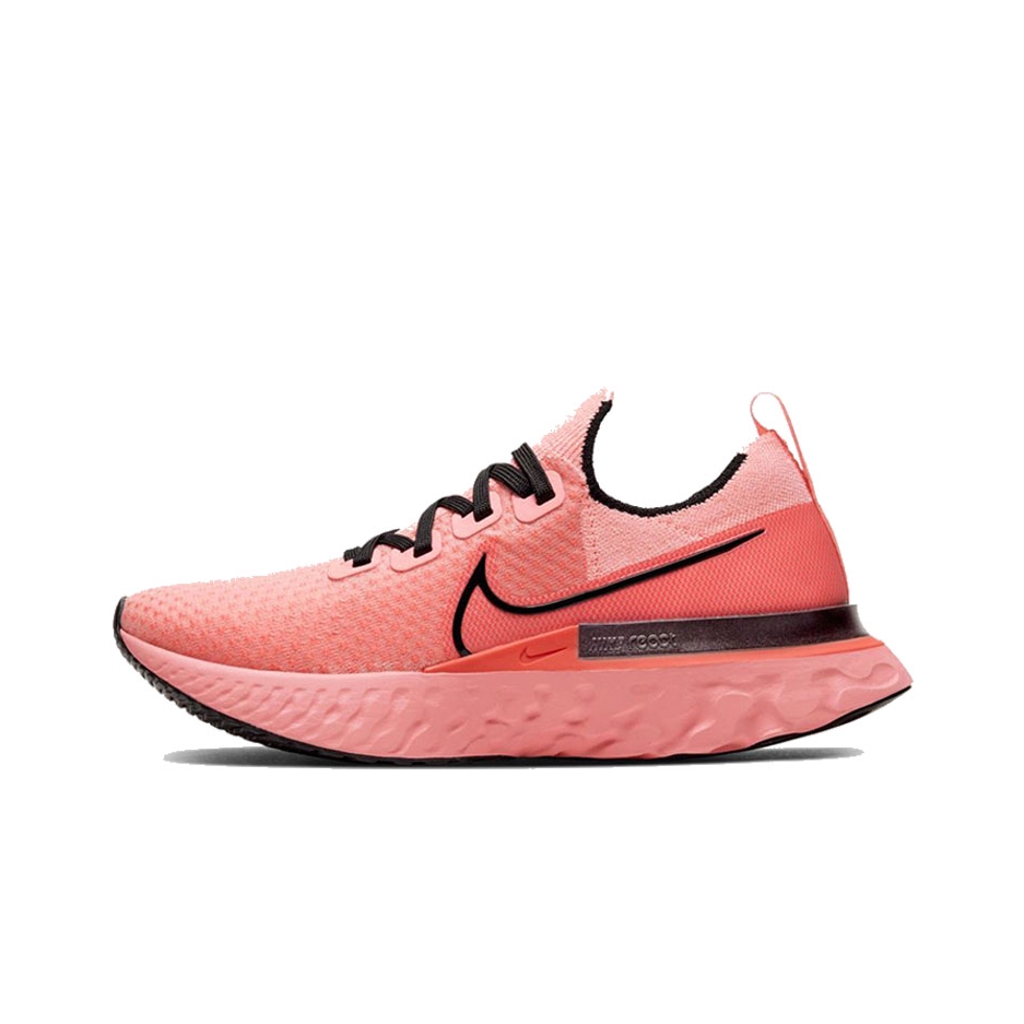 推荐商品：Nike React Infinity Run 跑鞋 减震舒适防滑耐磨轻便透气潮流百搭时尚休闲运动织物 粉色/黑色