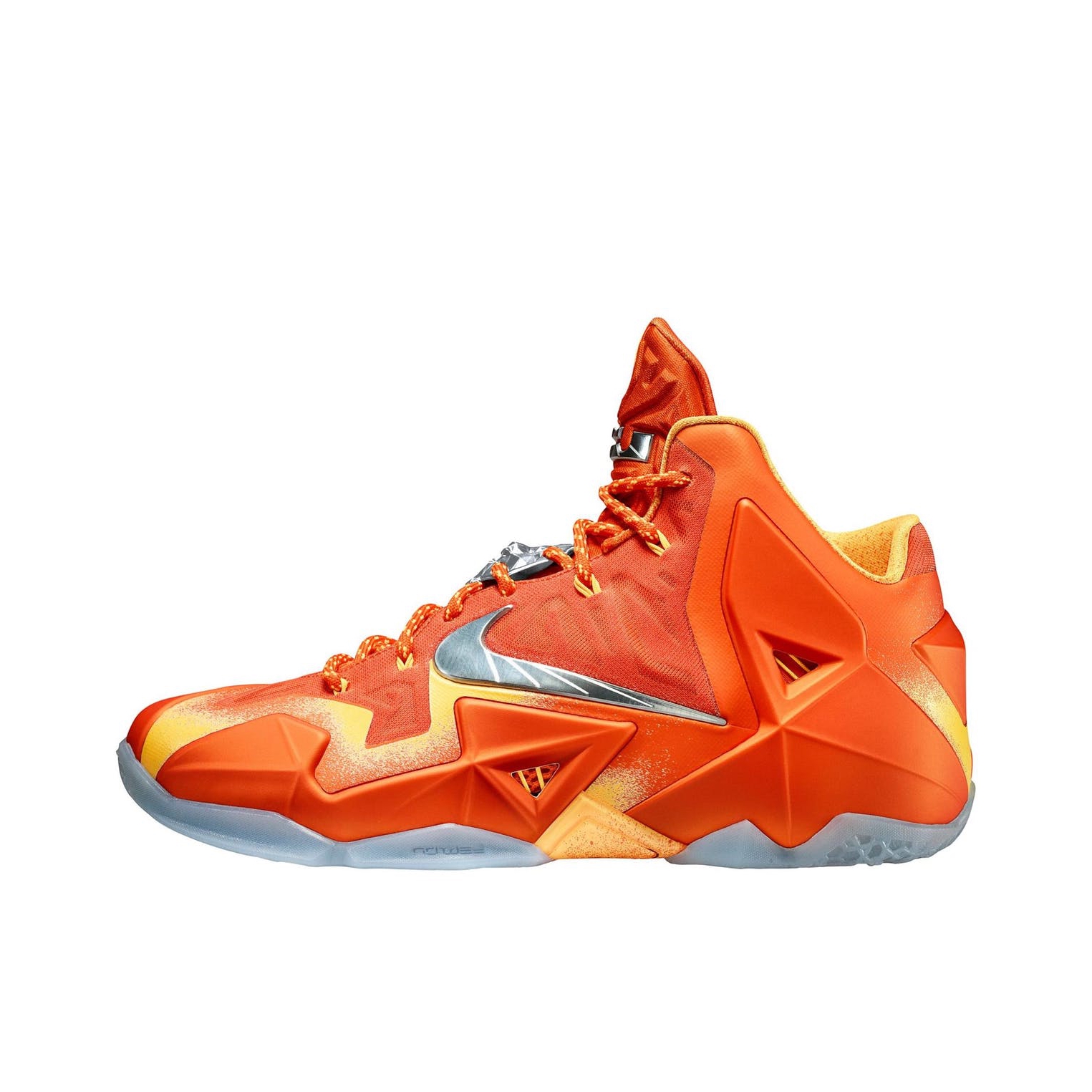 推荐商品：Nike Zoom LeBron 11 詹姆斯 防滑耐磨 缓震回弹 轻便透气 支撑 实战 篮球鞋 Forging Iron 橘红