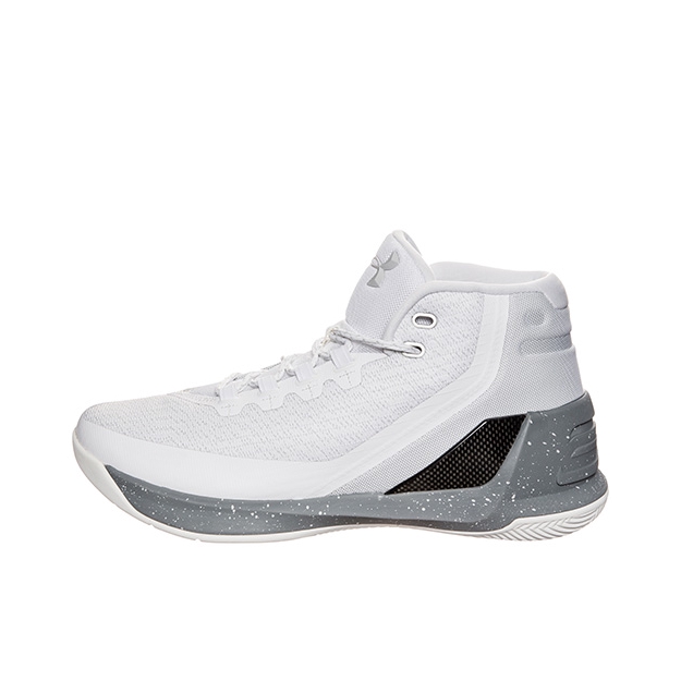 推荐商品：Under Armour/安德玛 Curry 3 实战 减震 防滑耐磨 篮球鞋 DarkGray/White
 白灰
