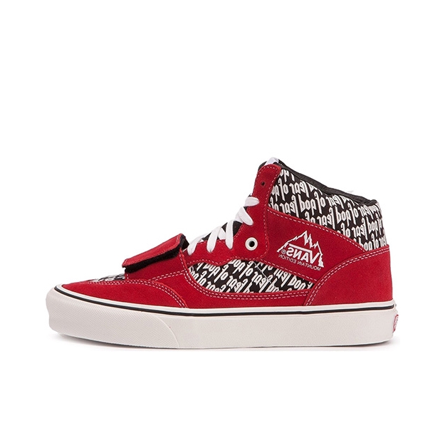 推荐商品：Vans/范斯 Mountain Edition 棋盘格 防滑耐磨 轻便 潮流百搭 板鞋 Fear of God/Red Fear of God联名/红色