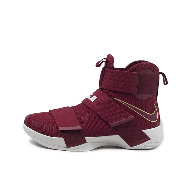 推荐商品：Nike LeBron Soldier 10 魔术贴 减震回弹 防滑耐磨 舒适轻便 包裹性 圆头 实战 篮球鞋 Christ The King 深红色