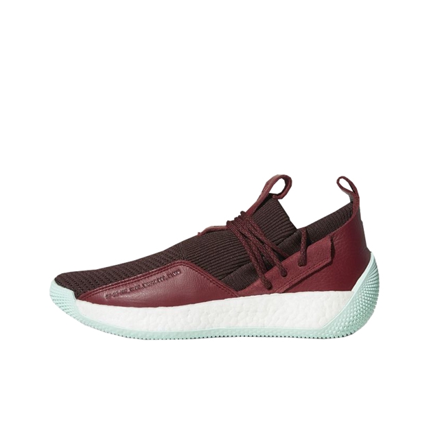 推荐商品：adidas Harden LS2 运动休闲鞋 防滑耐磨轻便透气减震舒适百搭 Burgundy/White/Mint 酒红/蓝底