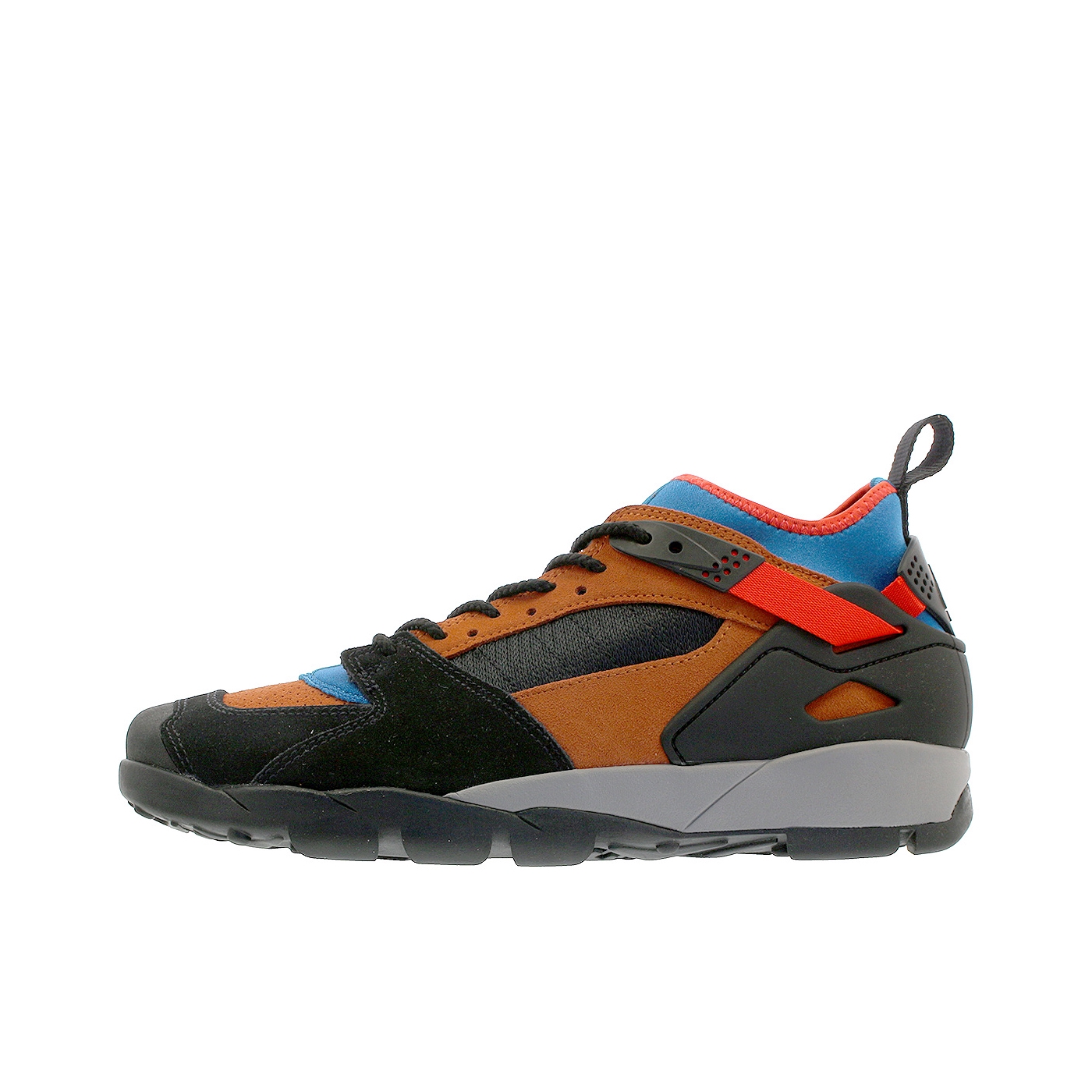 推荐商品：Nike Air Revaderchi 防滑轻便 休闲 透气 户外鞋 Black/Habanero Red/Dark Russet 棕橙蓝