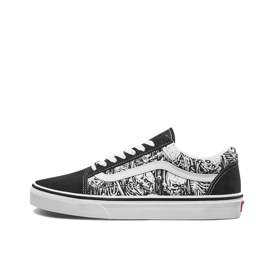 推荐商品：Vans/范斯 Old Skool 滑板鞋 板鞋 轻便防滑复古舒适经典 Black/White 亡灵