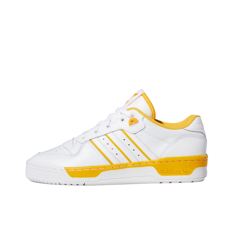 推荐商品：adidas Originals Rivalry 舒适简约 复古 轻便 透气 运动休闲鞋 White/Yello 白/黄