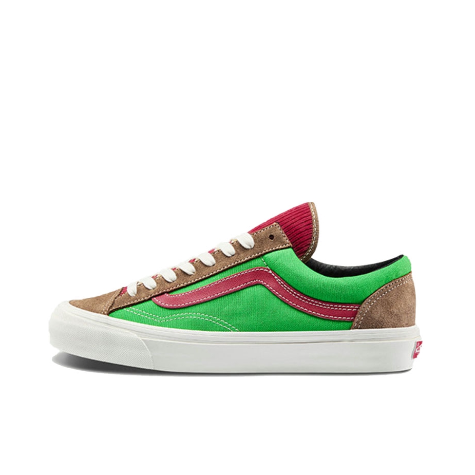 Vans/范斯 Style 36 滑板鞋 板鞋 舒适轻便防滑耐磨复古百搭帆布拼接防水运动 绿红拼接